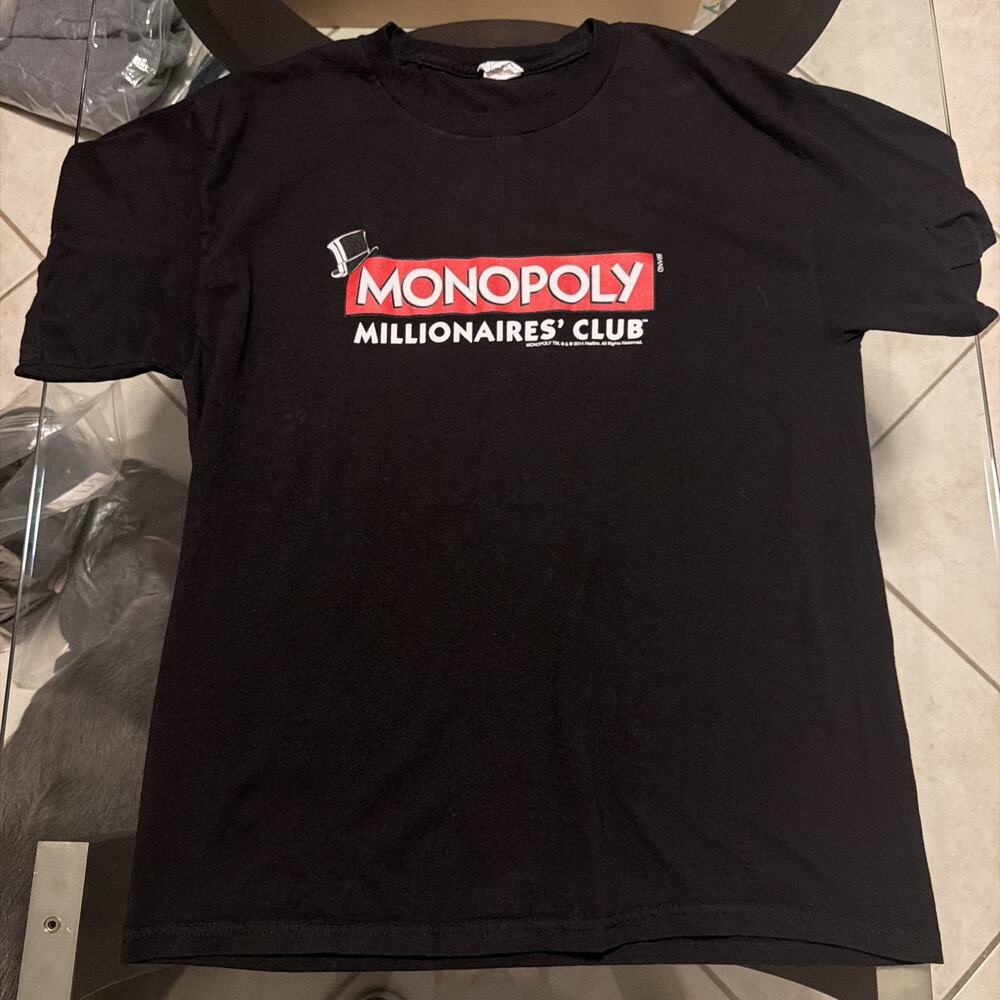 Monopoly Millionaires Club Black T Shirt Men’s Medium